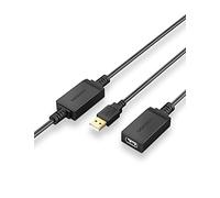 UGREEN Cable Alargador USB, Cable Extensión USB 2,0 Activo Macho a Hembra para Juegos de Consola, Cámaras Digitales, Webcam, Cámara Web, Impresoras, Ratón, Teclados, Altavoz, Escáner, 5 Metros