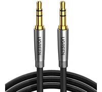 UGREEN Cable Audio Jack 3.5mm Macho HiFi Estéreo Nylon Trenzado Auxiliar Compatible con Autoradio Auriculares Altavoz TV iPhone MP3 (3M)