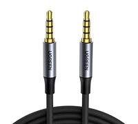 UGREEN Cable Auxiliar TRRS de 3.5 mm para Micrófono Minijack 4 Pines 3.5 Macho Audio Estéreo HiFi para Radio de Coche Cascos PS5 Xbox Reproductor DVD Altavoz PC TV (2M)