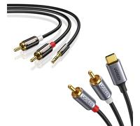 UGREEN Cable Cinch Jack 3.5mm y USB Macho a 2 RCA