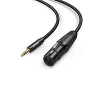 UGREEN Cable de 3,5 mm a XLR, Cable de Micrófono de 3,5 mm Macho a XLR Hembra, Adaptador Jack 3.5mm a XLR de 3 Pins Compatible con Teléfono, Tableta, Cámara,Portátil, Micrófono, Altavoz, 2Metros