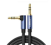 UGREEN Cable de audio auxiliar de 90 grados L tipo L de 3,5 mm, azul, 1,5 m