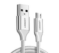 UGREEN Cable de datos trenzado micro USB, 1 metro, color blanco
