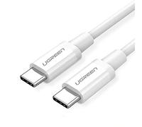 Ugreen Cable de datos USB-C a USB-C 3A de 60 W, blanco, 1 metro
