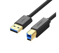 UGREEN Cable de impresora USB-A 3.0 y USB-B 3.0 de 1 metro, color negro
