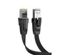 UGREEN Cable de Red Ethernet LAN 40Gbps 2000MHz Plano con Conector RJ45 Compatible con PS5, PS4, Xbox X/S, PC, TV Box, Router, Servidor NAS, Cat 8/7/6a, 1 Metro