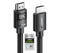 UGREEN Cable HDMI 2.1 Certificado 10K 8K 60Hz 4K 120Hz 48Gbps UHD eARC HDR Dinámico Dolby Vision 3D HDCP 2.3 Compatible con Mac mini M4 Pro PS5 PS4 Xbox One X PC HDTV Monitor, 3M