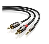 UGREEN Cable Jack 3.5mm a 2 RCA con HiFi Sonido de 2RCA Minijack a Macho Audio Estéreo para Móvil Tablet PC iPod Amplificador Altavoz TV DVD (2M)