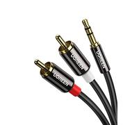 UGREEN Cable Jack 3.5mm a 2 RCA con HiFi Sonido de 2RCA Minijack a Macho Audio Estéreo para Móvil Tablet PC iPod Amplificador Altavoz TV DVD (5M)