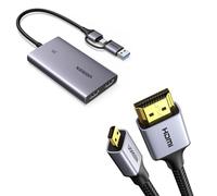 UGREEN Cable Micro HDMI Adaptador 4K 60hz y Capturadora Vídeo HDMI Entrada 4K