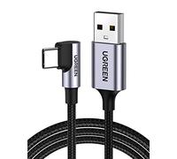 UGREEN Cable Tipo C 90 Grados, USB A 2.0 a C Carga Rápida Compatible con iPhone 16/15 Plus Pro Max, Galaxy S24 S23 S22 S21, Xiamo Redmi, Pixel 7 8 9, 2M