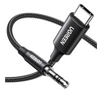 UGREEN Cable USB C a Jack 3.5 DAC Chip 1M Auxiliar Tipo para Coche Compatible con iPhone 17 Pro MAX Air iPad Galaxy S25 Ultra Pixel 9 XL (Negro)