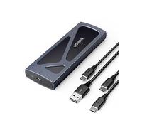 UGREEN Caja SSD M2 NVMe, Carcasa M.2 con UASP USB C 3.2 Gen 2 10Gbps para M/B+M Key 2230/2242/2260/2280, con Cable Type C y A