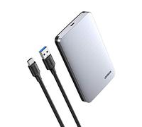 UGREEN Carcasa Disco Duro 2,5" USB C con UASP, Caja Aluminio Disco Duro 2,5 HDD SSD SATA I/II/III de 7mm 9.5mm de Altura, 6TB MAX, Compatible con Xbox X/S, PS4, PC, con Cable USB C a USB A 3.0