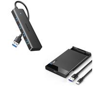 UGREEN Carcasa Disco Duro Externo 2,5" y Hub USB 3.0 Adaptador