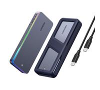 UGREEN Carcasa para SSD NVMe SATA RGB M.2 de 20Gbps, Caja para M.2 Disco Duro USB 3.2 Gen 2x2 2230/2242/2260/2280 Compatible con MacBook, HP 14pro , iPhone 16, PS5, Switch