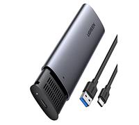 UGREEN Carcasa SSD M.2 SATA USB C, Caja M.2 SATA con UASP, 5Gbps Adaptador M.2 SATA para SSD M.2 SATA B Key B+M Key 2230/2242/2260/2280, Compatible con PS4 Xbox PC Macbook, con Cable USB A a USB C