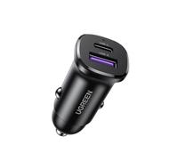 UGREEN Cargador Auto 30W 1C1A, USB C PD 30W PPS 25W SCP 22.5W, Carga Rápida Tipo C para PD3.0/QC4.0/PPS, Cargador Coche Compatible con iPhone 15/14/13,Android/iPad,Galaxy S24/S23/S22, Google Pixel,LG