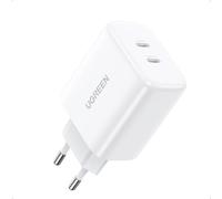 UGREEN Cargador Carga Rapida 40W Doble USB C, Type C Charger Power Delivery Compatible con iPhone 16 Plus Max/15/14/13/12/ SE 2022, Galaxy S22/S21/S20, Redmi Note 11, iPad Pro