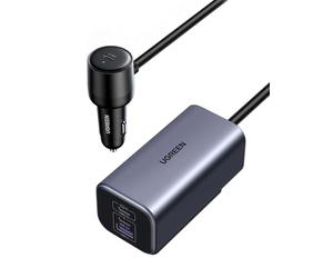 UGREEN Cargador Coche USB C 130W Car Charger Tipo C GAN PD3.1 QC 4.0 PPS | Cargador Mechero Coche Carga Rápida 4 Puertos Compatible con iPhone 17 Pro Max Air 16 MacBook M5 M4 M3 M2 M1 iPad Galaxy S26