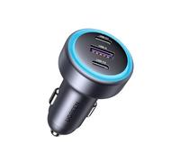 UGREEN Cargador de Coche 30W con 3 Puertos PD QC 3.0, Car Charger Tipo C Carga Rápida, Compatible con iPhone 17 Pro MAX Air/16/15/14/13, Samsung Galaxy S25/24, Pixel 9 8 7