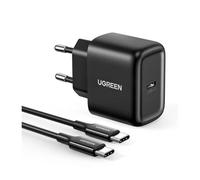 UGREEN Cargador USB-C 25W + Cable USB-C 2M Negro
