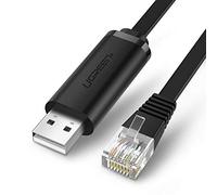 UGREEN CM204 - Cable de Consola RJ45 para Dispositivos de Red, 1,5 m (Negro)