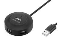 UGREEN Concentrador USB 2.0 4x USB-A, 1m - Negro
