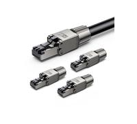 UGREEN Conector Ethernet Cat 7 sin Herramientas Blindado Clavijas LAN 10Gbps 8 Pin Admite POE para Cable de Red RJ45 CAT 6A, CAT 6, CAT 5e, Compatible con PC Enrutador Switch-4 Packs