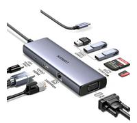 Hub Ugreen 9 puertos 10 Gbps USB-C 4K HDMI VGA Ethernet Gigabit PD