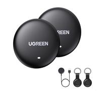 UGREEN FineTrack Mini Traceur Localizador d'Objets con Recarga Inalámbrica Bluetooth Compatible con Apple Find My (Solo iOS) Localizador para Llaves, Maletas(2 Piezas)
