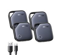 UGREEN FineTrack Smart Finder con Carga USB C Localizador Bluetooth SmartTag Tracker Soporte iOS Rastreador para Llaves Equipaje Cartera Bicicleta Mochila Bolso, 1 Años de Batería(4 Piezas)