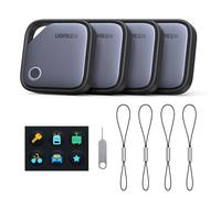 UGREEN FineTrack Smart Finder Localizador Bluetooth SmartTag Tracker Soporte iOS Rastreador para Llaves Equipaje Cartera Bicicleta Mochila Bolso, 2 Años de Batería(4 Piezas)