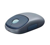 UGREEN Fun＋Mouse Inalámbrico Recargable 2.4G & Bluetooth, Silencioso Click con Receptor USB, Mouse Ergonómico 5 Botones y dpi 4000, Compatible con Windows,macOS 10.5,Anroid iOS Linux y Chrome OS,Azul