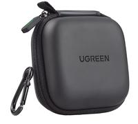 UGREEN Funda Almacenamiento para Auriculares, Bolsa Portátil de EVA con Mosquetón, Estuche Rigida Impermeable para Guardar Airpods, Cables, Cargador, Tarjeta SD, Memoria USB, MP3, Llaves