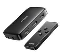 UGREEN HDMI Switch 3 Entradas a 1 Salida, Conmutador 3D 4K@30Hz, Ladron con Mando a Distancia Compatible con PS4 PS5 Xbox Chromecast DVD BLU-Ray Satélite PC TV Stick Box