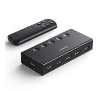 UGREEN HDMI Switch 4K 60Hz 5 Entradas 1 Salida 3D HDR CEC Conmutador con Mando a Distancia Compatible con PS5 PS4 Xbox One 360 TV Stick Box Chromecast DVD BLU Ray PC HDTV Proyector Pantalla