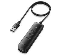 UGREEN Hub USB 3.0 4 Puertos con Cable de 1 Metro, 5Gbps Ladrón USB 3.0 Adaptador USB Multiple Compatible PS4, PC, Raspberry pi 4, XPS 15, MacBook Pro/Air, Xbox X/S, Surface Pro, Memoria USB, Teclado