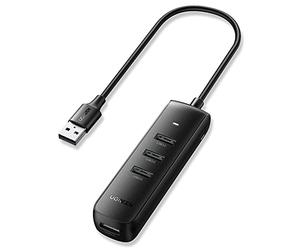 UGREEN Hub USB 3.0 4 Puertos, USB Ladrón 5Gbps Adaptador USB Multiple Compatible con PC, PS5, Raspberry pi 4, MacBook Pro Air, Xbox X/S, PS4, DELL XPS 15, Surface Pro, Memoria USB, Teclado
