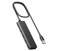 UGREEN Hub USB 3.0 con 4 Puertos Adaptador Ladron Multipuertos (100cm) | 5Gbps Alta Velocidad Compatible con MacBook Pro Air iMac Surface XPS PC Portátil Disco Duro Teclado Ratón