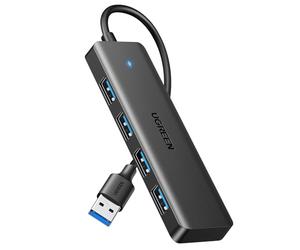 UGREEN Hub USB 3.0 con 4 Puertos Adaptador Ladron Multipuertos (15cm) | 5Gbps Alta Velocidad Compatible con MacBook Pro Air iMac Surface XPS PC Portátil Disco Duro Teclado Ratón