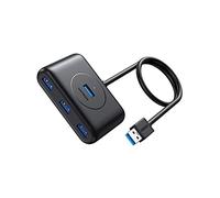 UGREEN Hub USB 3.0 Ladrón USB 3.0 4 Puertos 5Gbps para PC, Portátil, Raspberry pi 4, Macbook, PS4, Xbox, Memoria USB, Ratón, Teclado Compatible con Mac OS, Windows y Linux, con cable de 1M