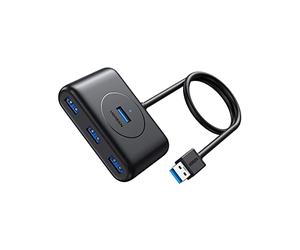 UGREEN Hub USB 3.0 Ladrón USB 3.0 4 Puertos 5Gbps para PC, Portátil, Raspberry pi 4, Macbook, PS4, Xbox, Memoria USB, Ratón, Teclado Compatible con Mac OS, Windows y Linux, con cable de 1M