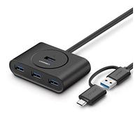Ugreen USB 3.0 + USB-C 3.1 4 puertos OTG Hub Negro