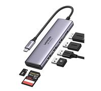 Ugreen cm511 usb-c a 3xusb 3.0+hdmi+tf/sd hub 5 en 1 gris
