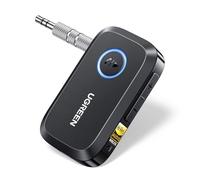 UGREEN LDAC Receptor Bluetooth 6.0 Jack Adaptador USB Bluetooth Coche | Aux Auxiliar Conector Audio Coche Manos Libres, Batería de 17 Horas de Duración