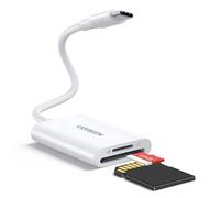 UGREEN USB C Lector de Tarjetas SD TF Micro SD Card Reader Adaptador de Memoria Compact Flash OTG Compatible con iPhone 17 Pro MAX Air MacBook Pro Air 2023 Galaxy S24 Xiaomi 13 Huawei P50, Blanco