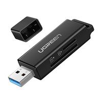 UGREEN Lector Tarjeta de Memoria SD/Micro SD, Lector Tarjetas SD USB 3.0 Alta Velocidad 5Gbps, Adaptador Tarjeta SD para TF, SDXC, SDHC, Micro SDXC, Micro SDHC, Compatible con Windows 10/8 y Mac OS