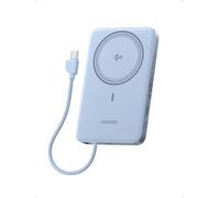 UGREEN MagFlow Air Qi2 15W Ultradelgado Batería Externa 10000mAh Cable USB-C PD 30W Compatible con MagSafe para iPhone 17 16 15 14 13 12 Air Plus Pro MAX Power Bank Carga magnética (Azul)