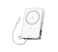 UGREEN Magflow Qi2 25W Power Bank Magsafe 10000mAh USB C PD 30W (Blanco) | Batería Externa Magnético Cargador Inalámbrico Carga Rápida con Ecran Digital Compatible con iPhone 17 16 15 14 13 12